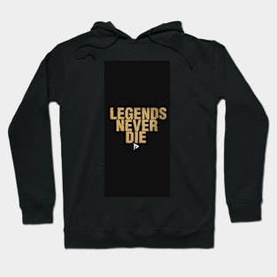 Legends Never Die Gold pattern Hoodie